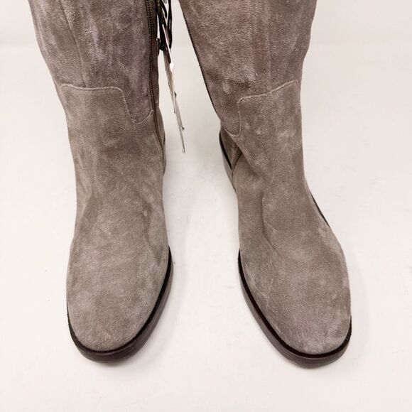 Vince Camuto WIDE CALF Jorshie Suede Grey Knee High Boots Size 7 - Picture 4 of 8